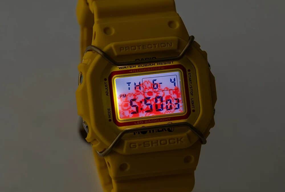 Yellow Casio G-Shock digital watch themed after Mother 3