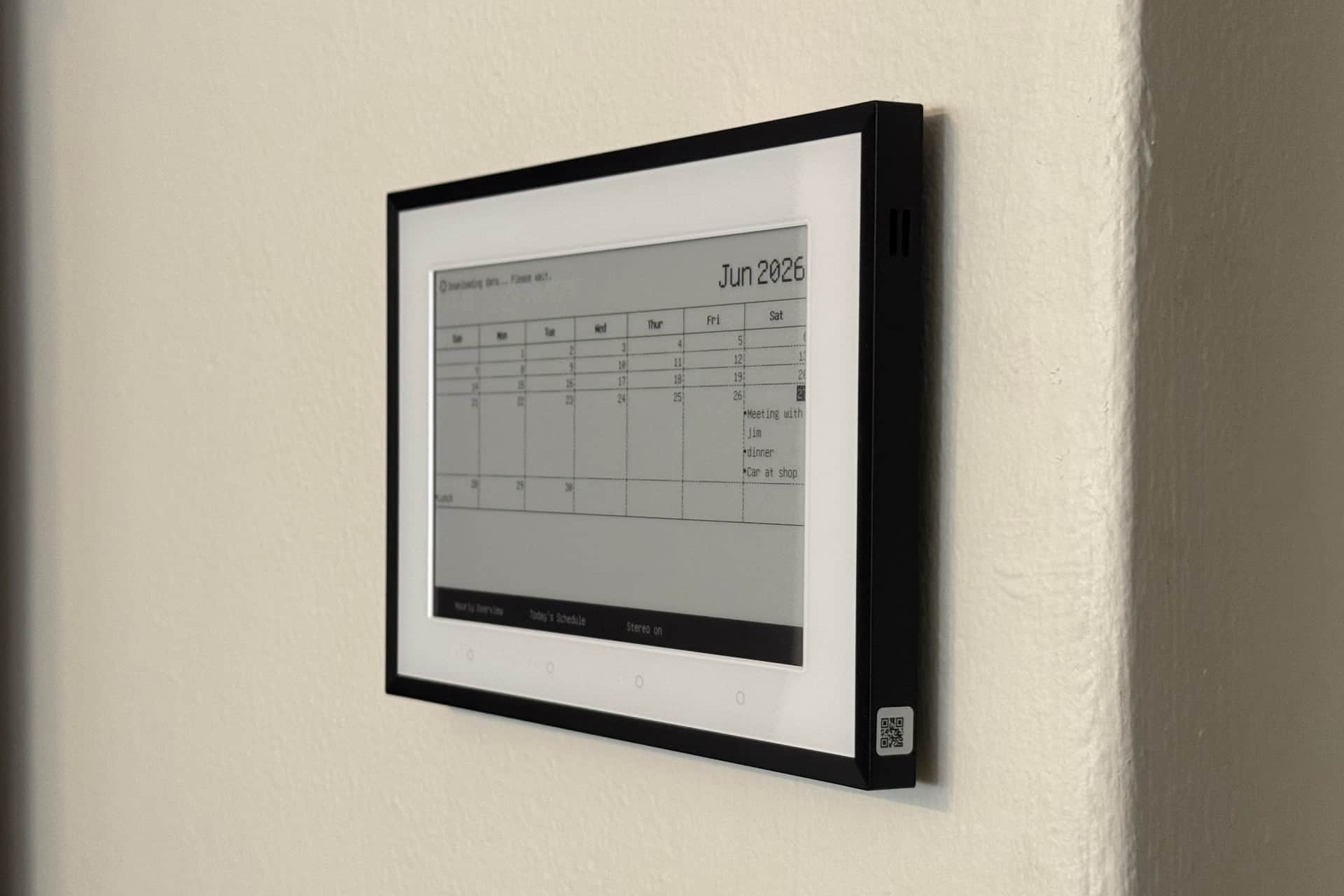 Home Dashboard viewed from a right angle, showing the monthly calendar view.