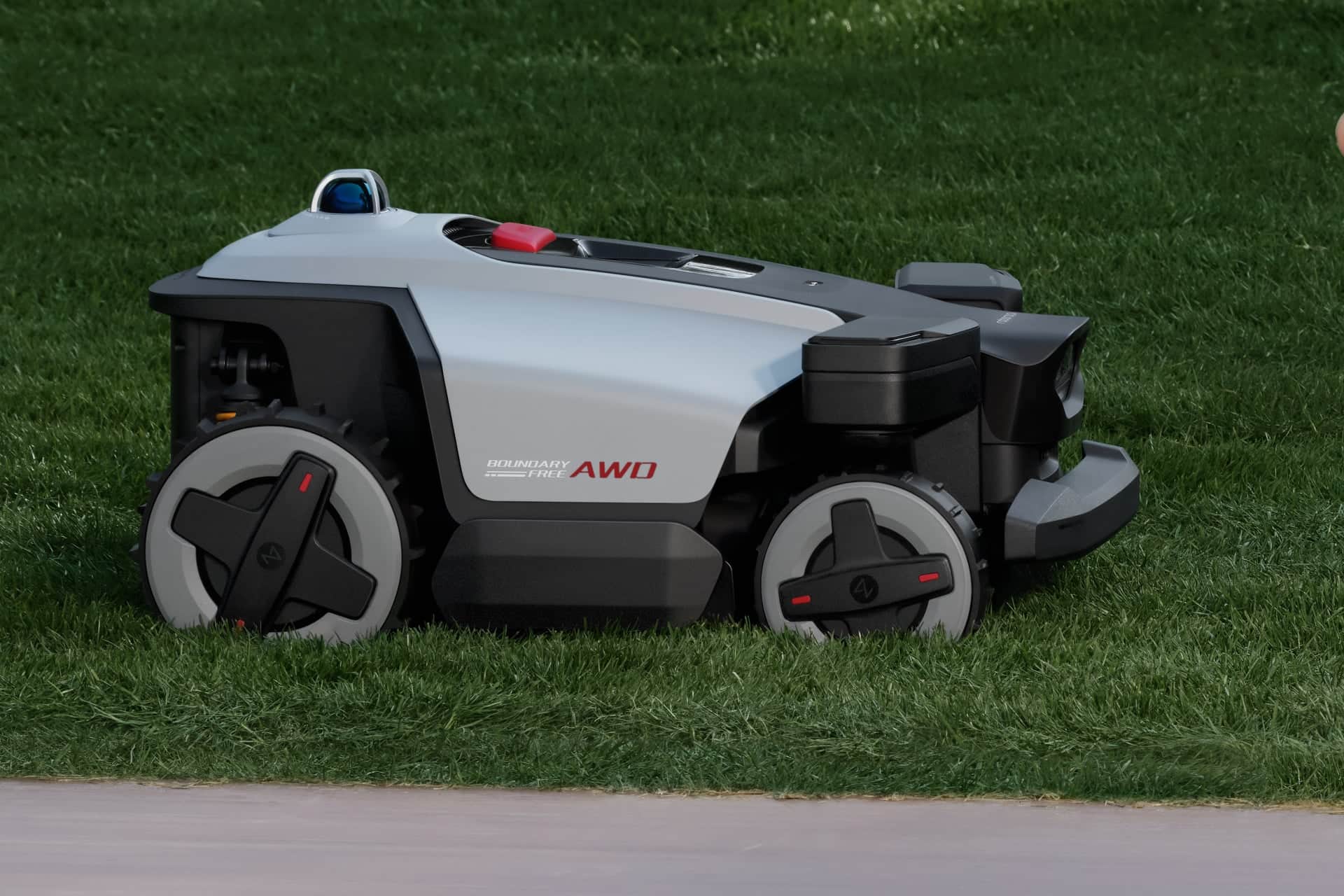 RockMow X120H cortando césped