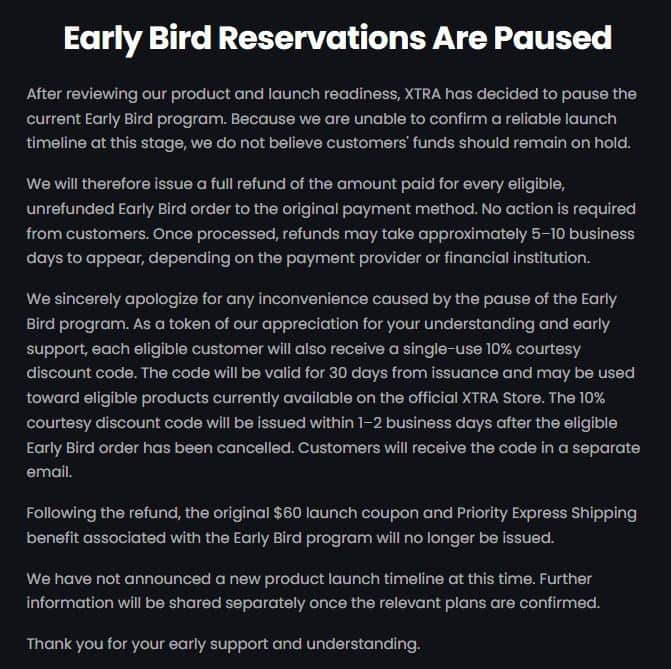 Xtra explains its “pause.” Here’s an FAQ page.