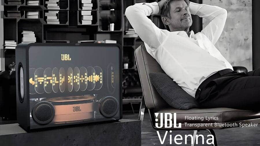 Altavoz JBL Vienna con pantalla de 18.5 pulgadas para mostrar letras de canciones