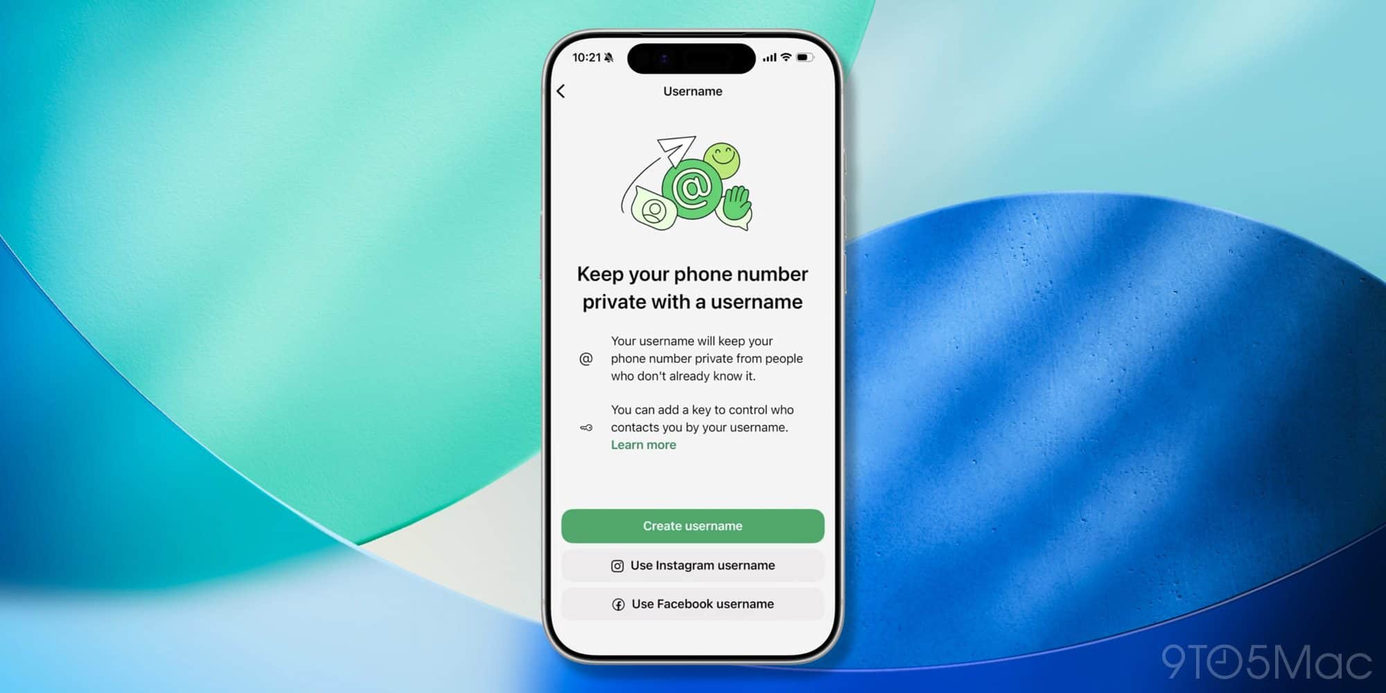 WhatsApp username reservation