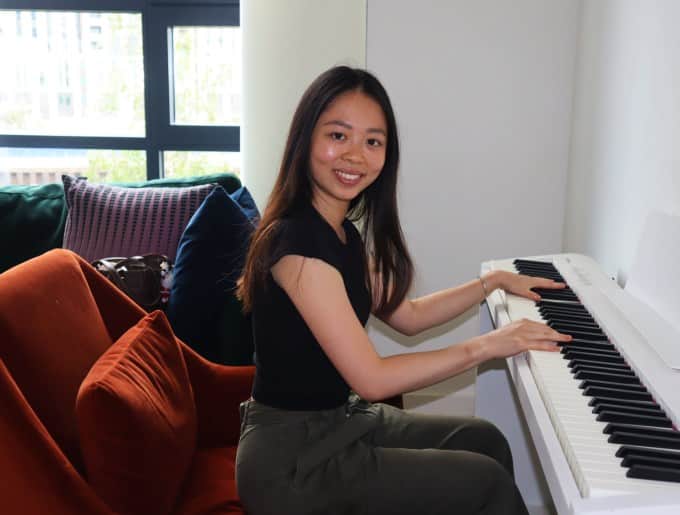 Wan playing the piano