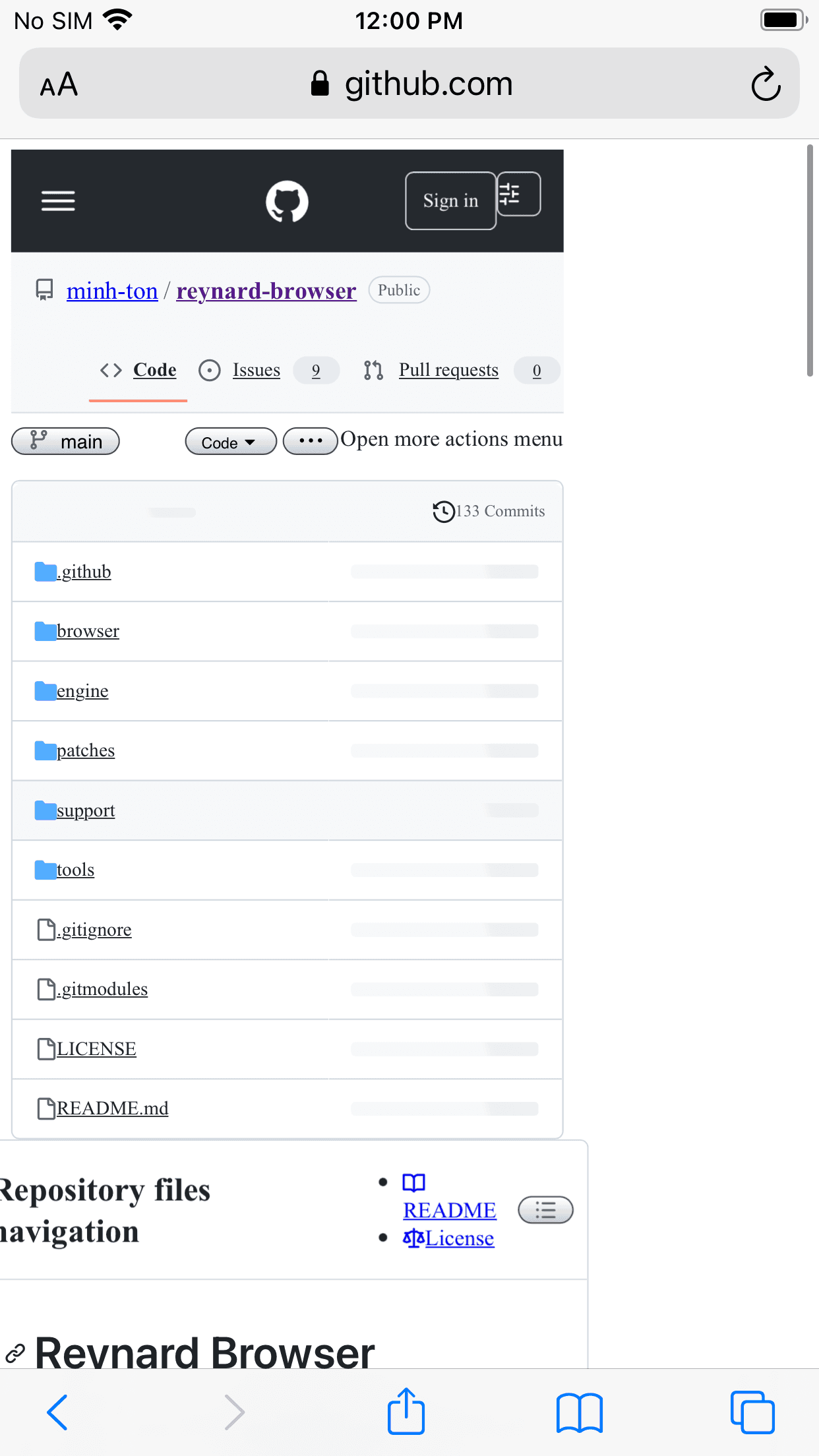 Safari vs Reynard on older iOS
