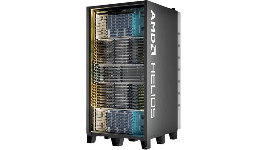 Servidor AMD Helios con múltiples racks
