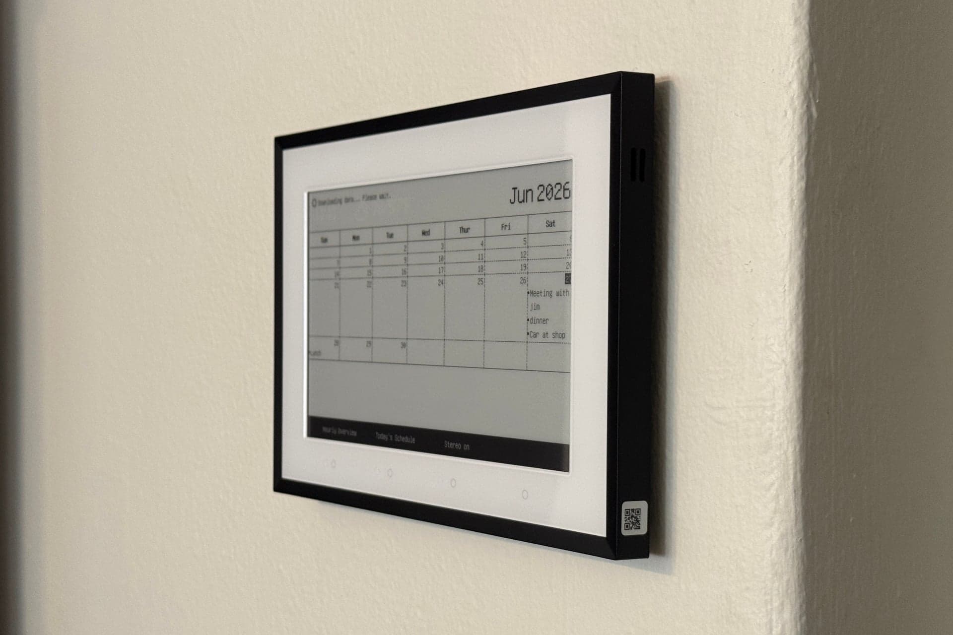 Home Dashboard viewed from a right angle, showing the monthly calendar view.