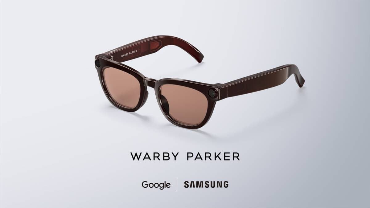 Samsung Warby Parker smart glasses with brown lenses