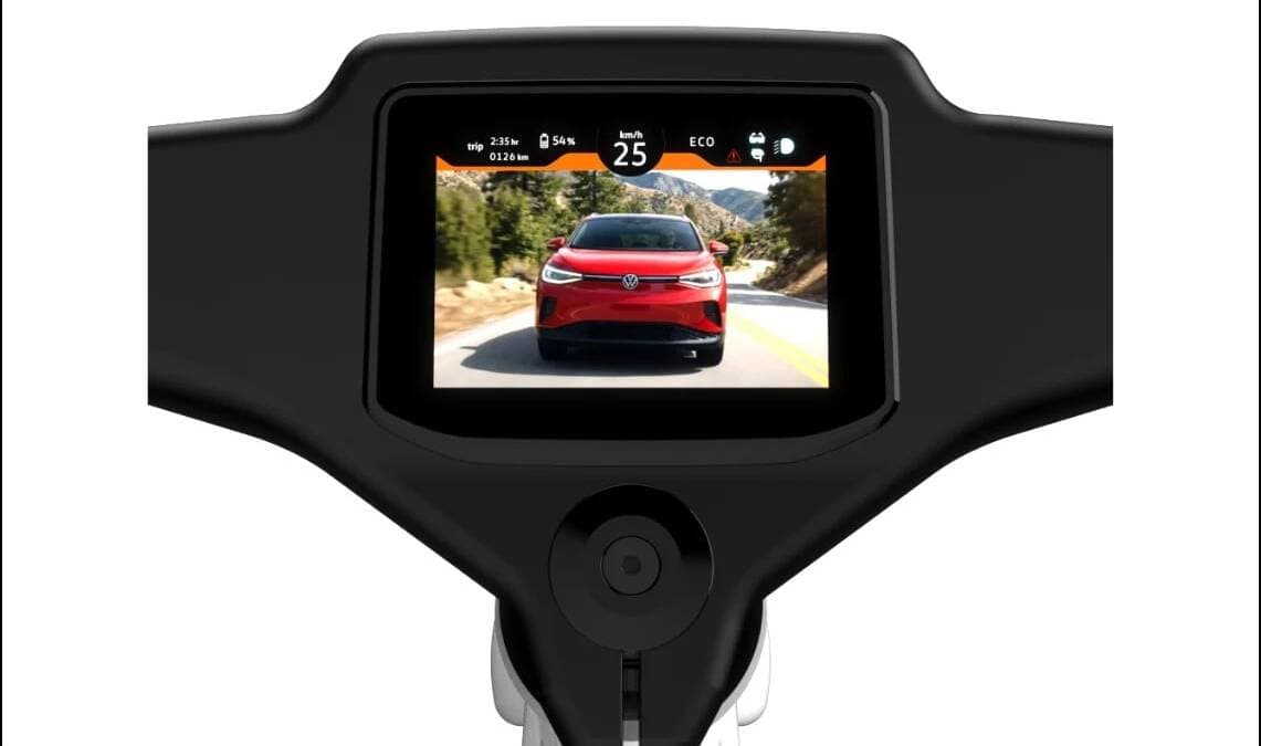 Volkswagen e-bike with Smart View, rear camera and safety lighting