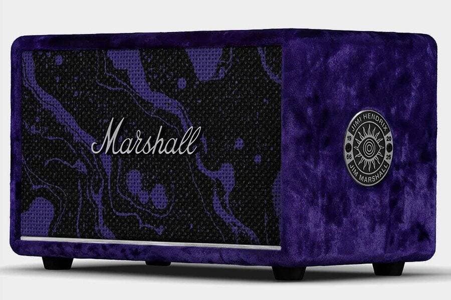 Marshall Acton III speaker styled after Jimi Hendrix