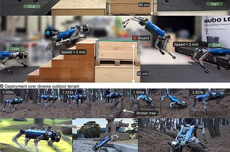 KAIST develops a robot that judges its surroundings and walks, runs, and jumps like an animal
