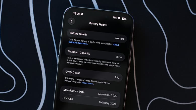 Información de la salud de la batería en un iPhone