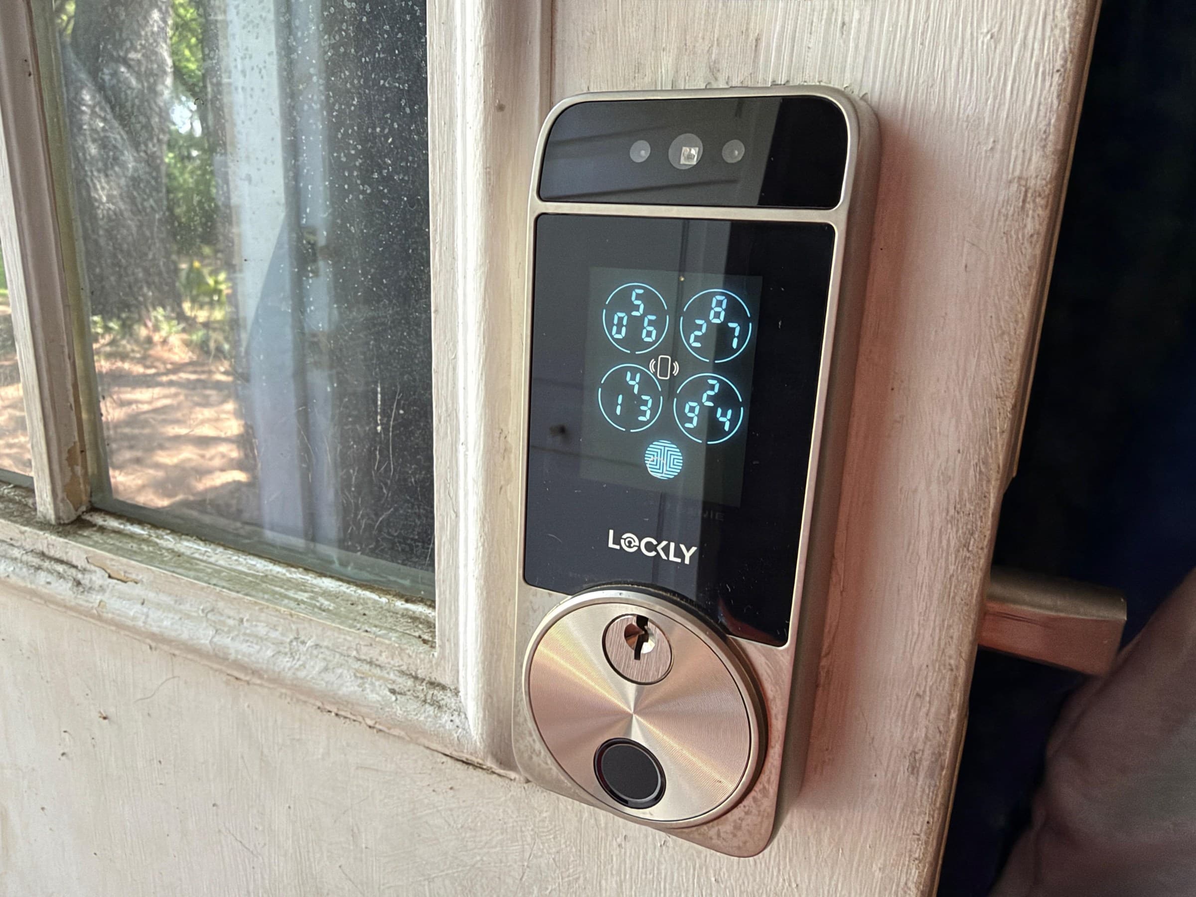 The keypad is designed to foil looky-loos, but it also foiled my dad.