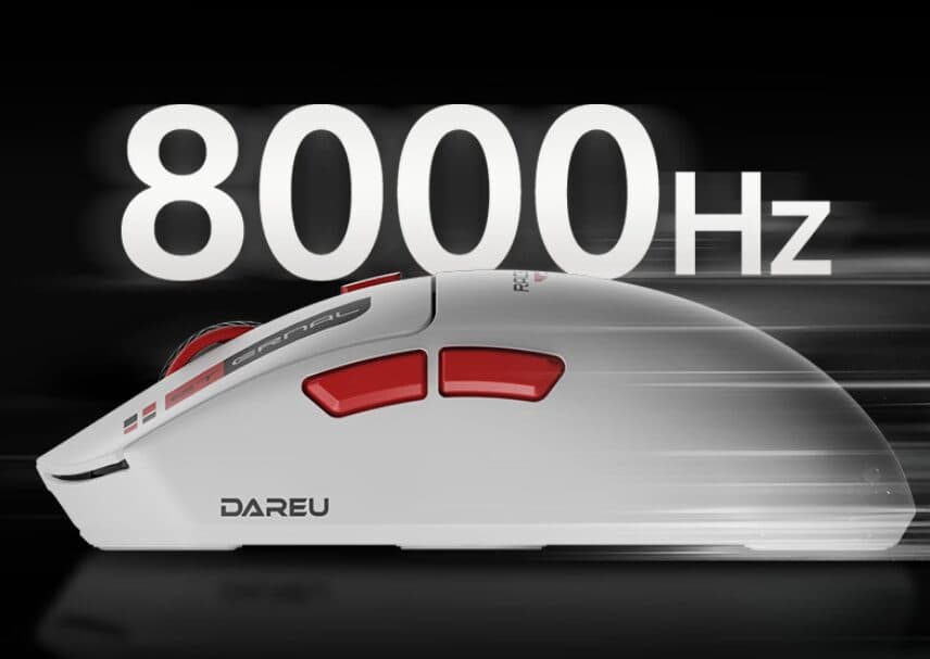 Dareu AE6 V2 Legend Edition wireless mouse with an 8,000Hz polling rate