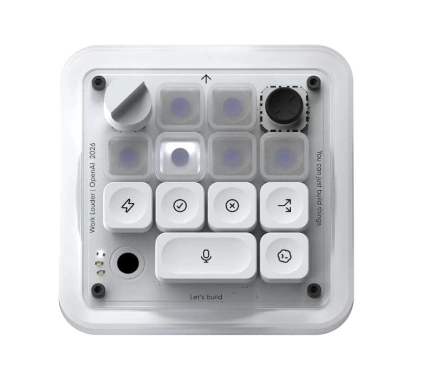 El inusual mini teclado Codex Micro de OpenAI.