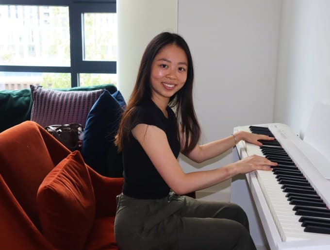 Wan playing the piano