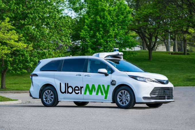 May Mobility autonomous vehicle for Uber