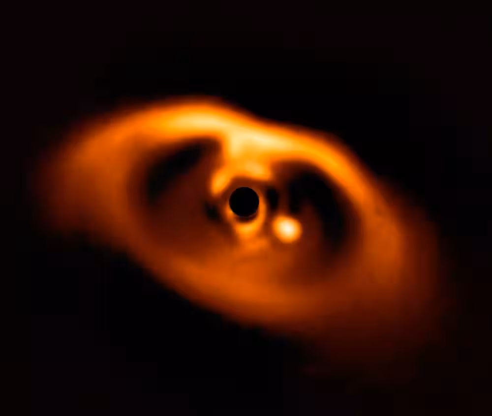 VLT/SPHERE image of the young star PDS 70 with its planet.