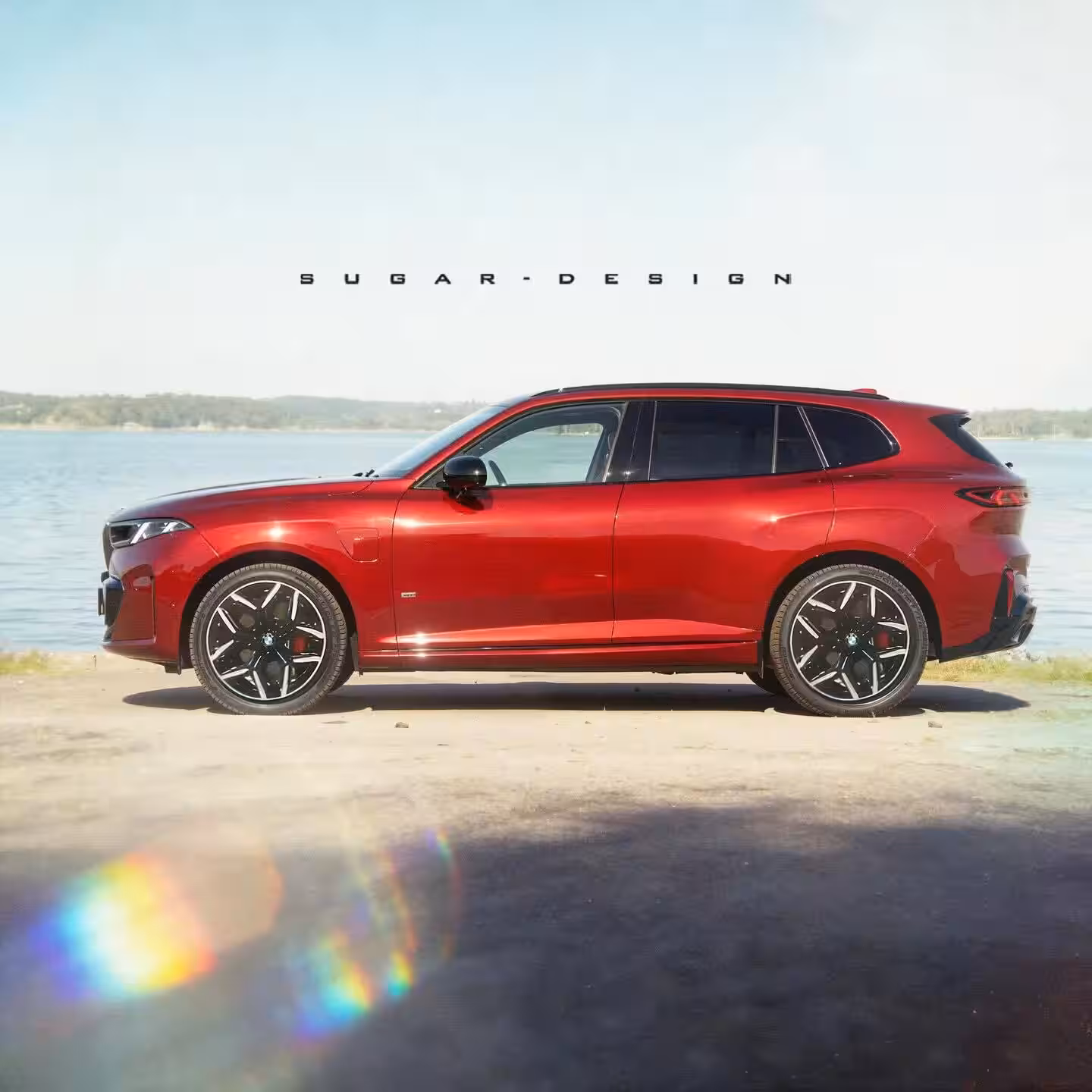 BMW X5 new generation 3D render rear view