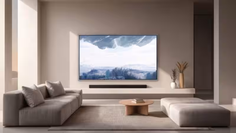 Samsung The Frame Pro TV and soundbar