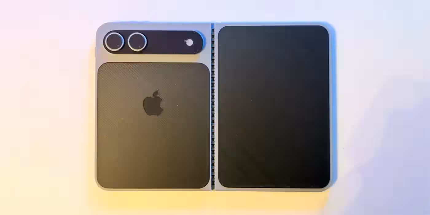 3D printed mockup of iPhone Fold
