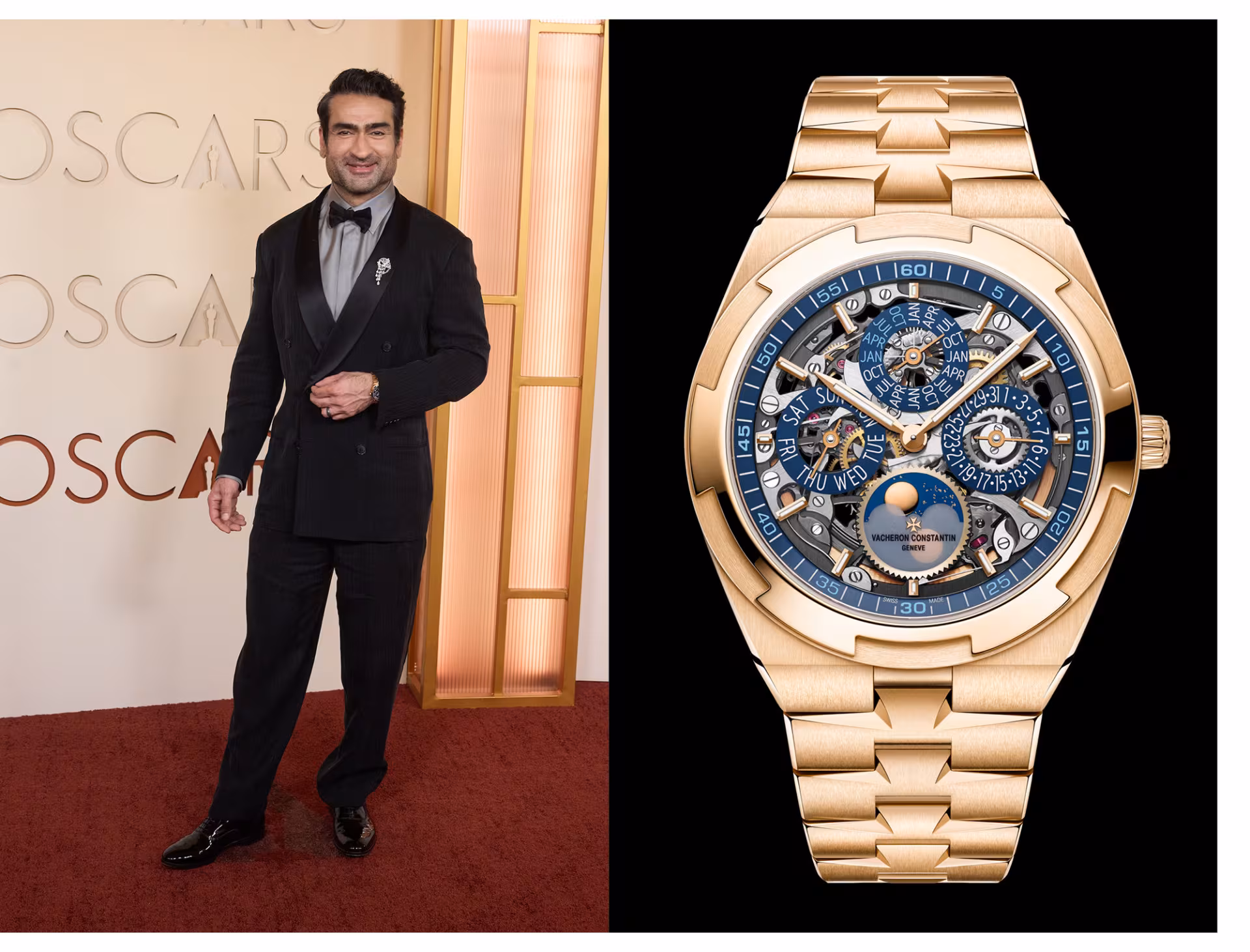 Kumail Nanjiani's Vacheron Constantin Overseas Perpetual Calendar Skeleton