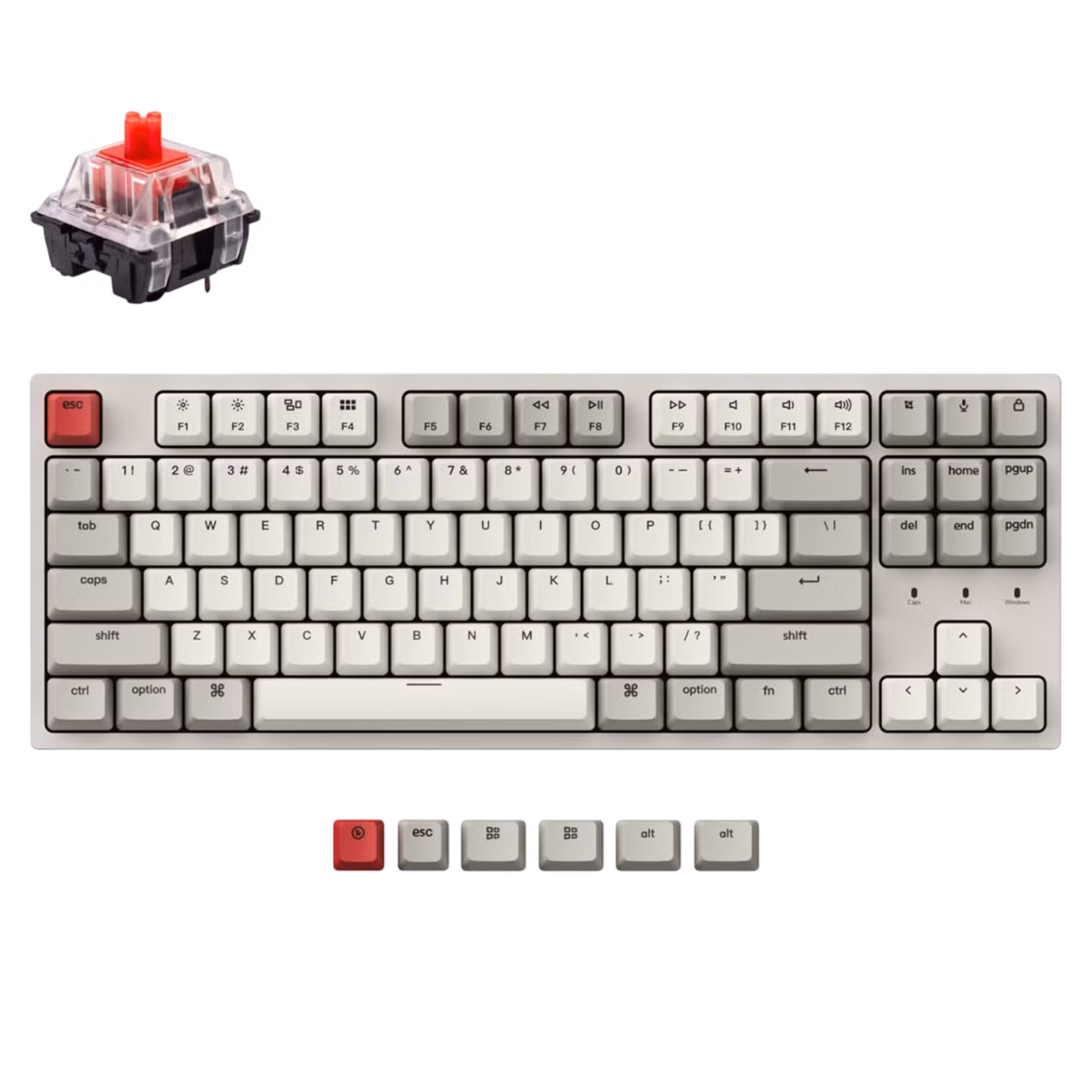 Keychron C1 Wired Mechanical Keyboard close-up