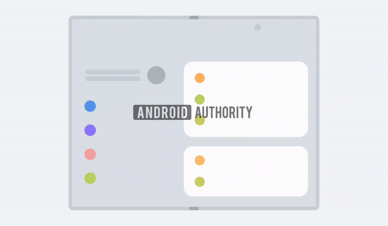 Samsung Galaxy Z Fold wide screen animation leak