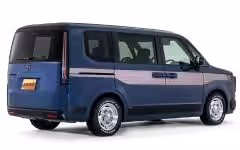 Side view of the DAMD Resonator kit on Honda StepWGN