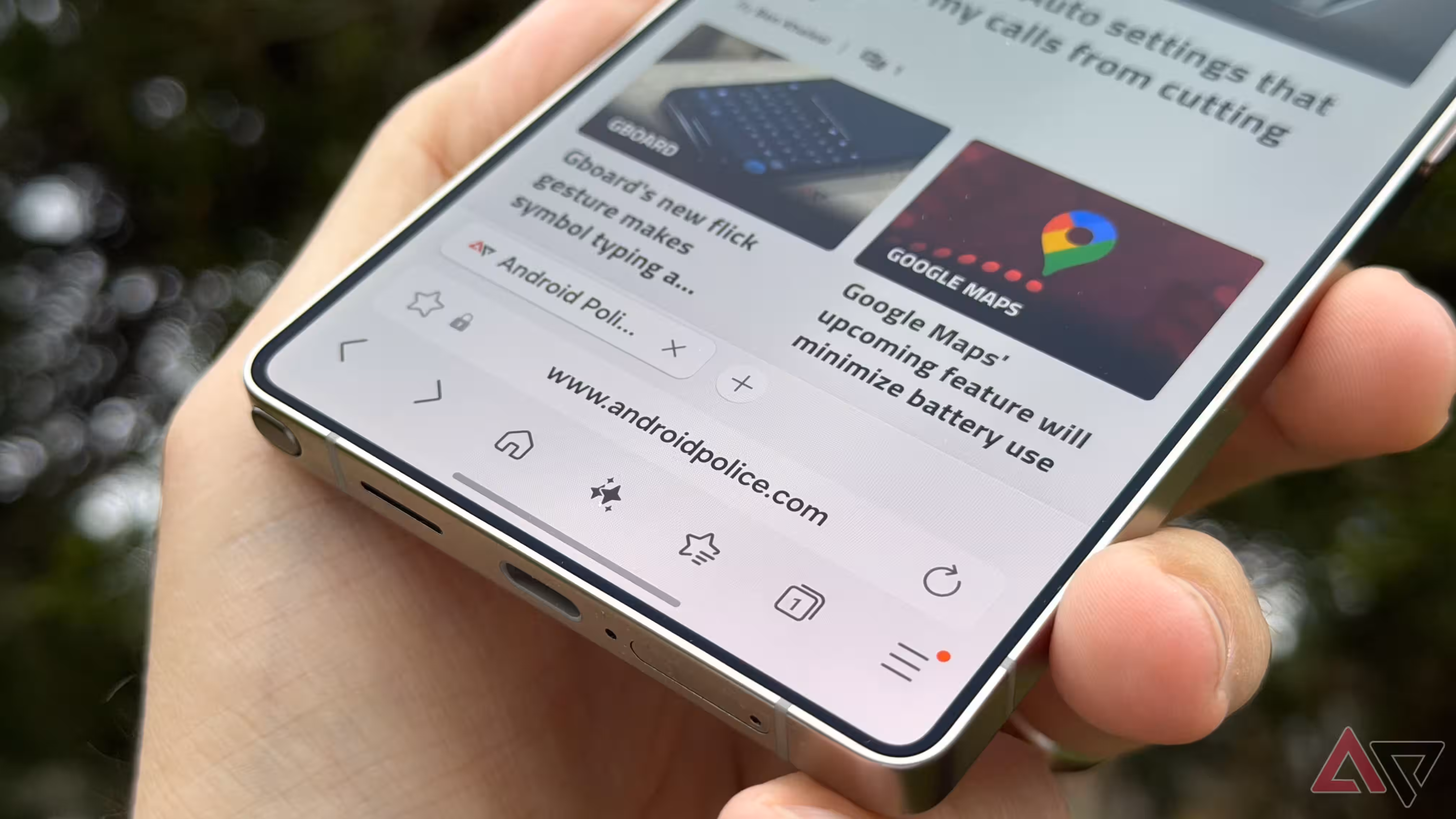 Samsung Internet on Galaxy S25 Ultra