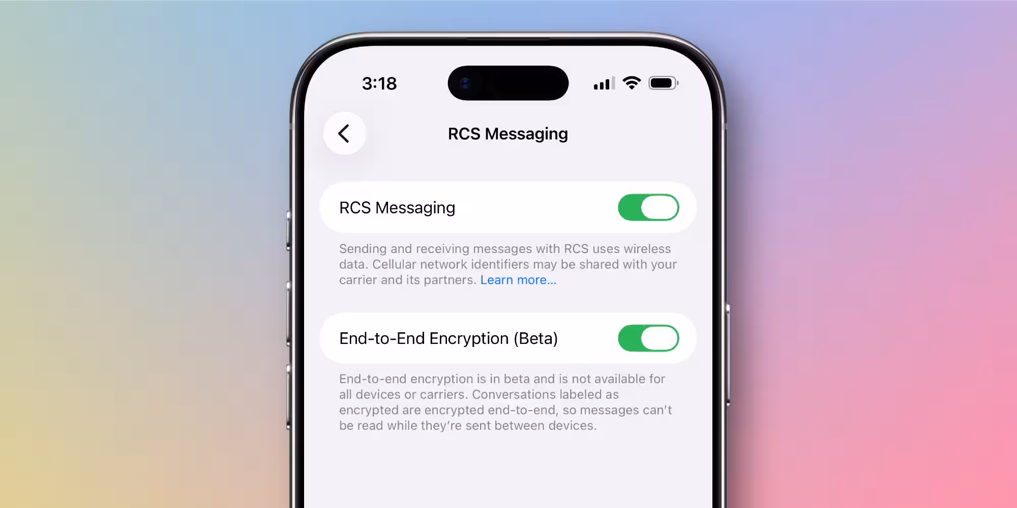 RCS end-to-end encryption in iOS 26.5