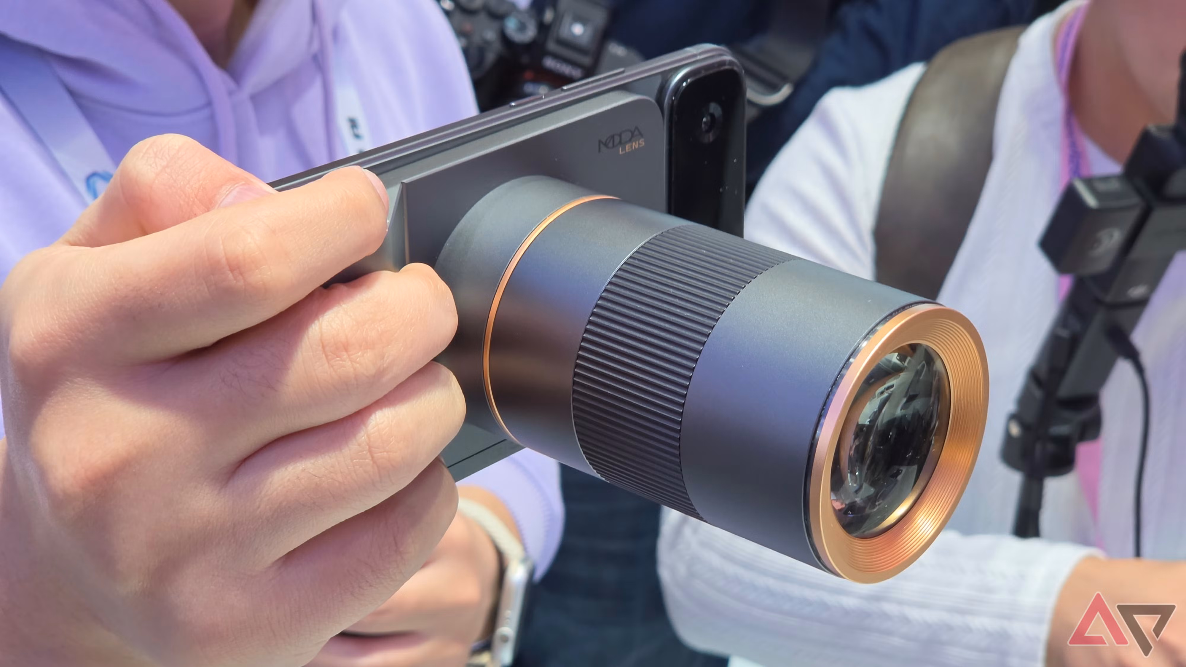 Front view of Tecno modular smartphone with camera