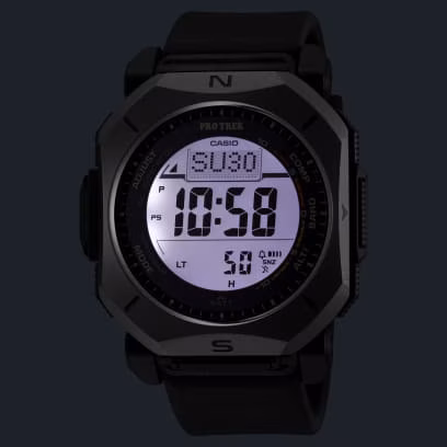 Casio Pro Trek PRW-69 digital watch with backlit display