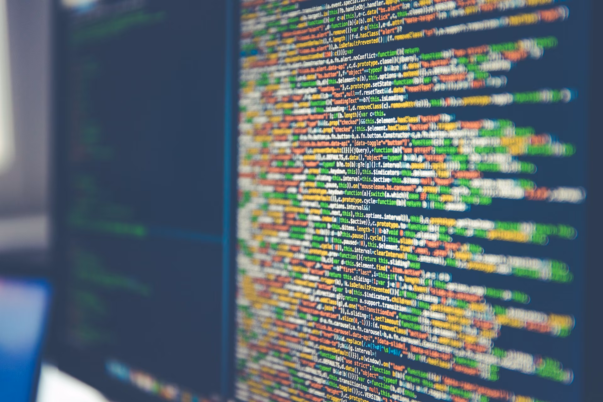 Programming code displayed on a computer screen, illustrating Russia's white list policies