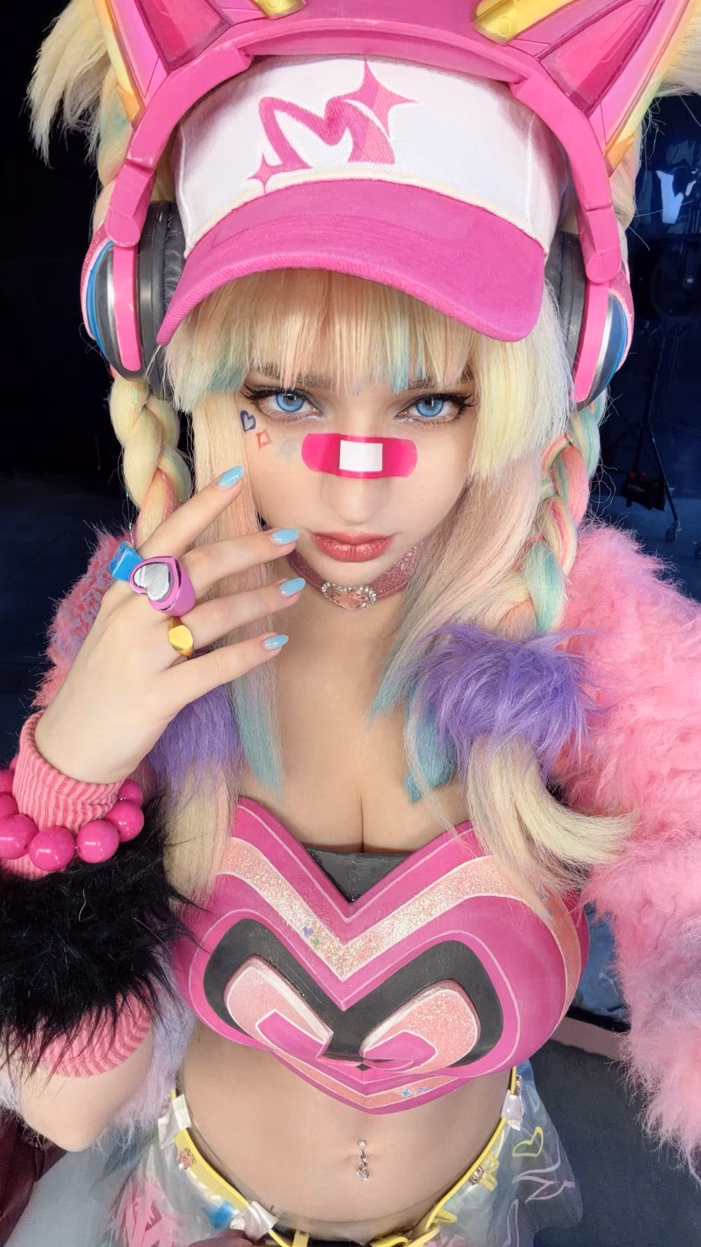 Magik cosplay with neon lighting in Marvel Rivals New Millennia Might skin