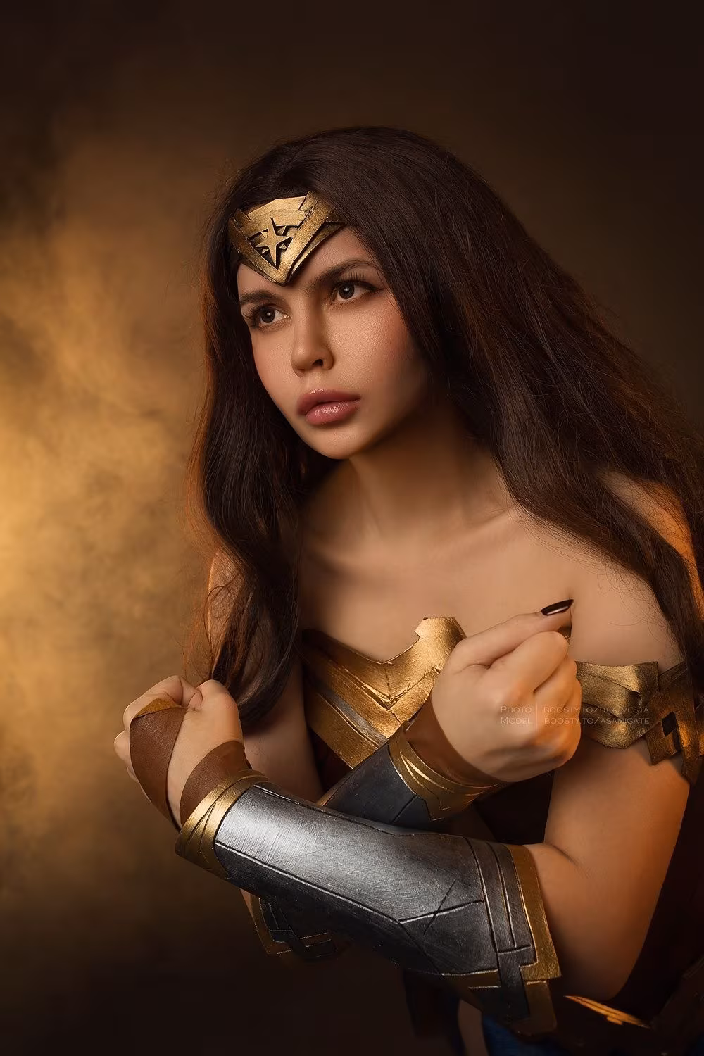 Russian woman in DC Wonder Woman costume