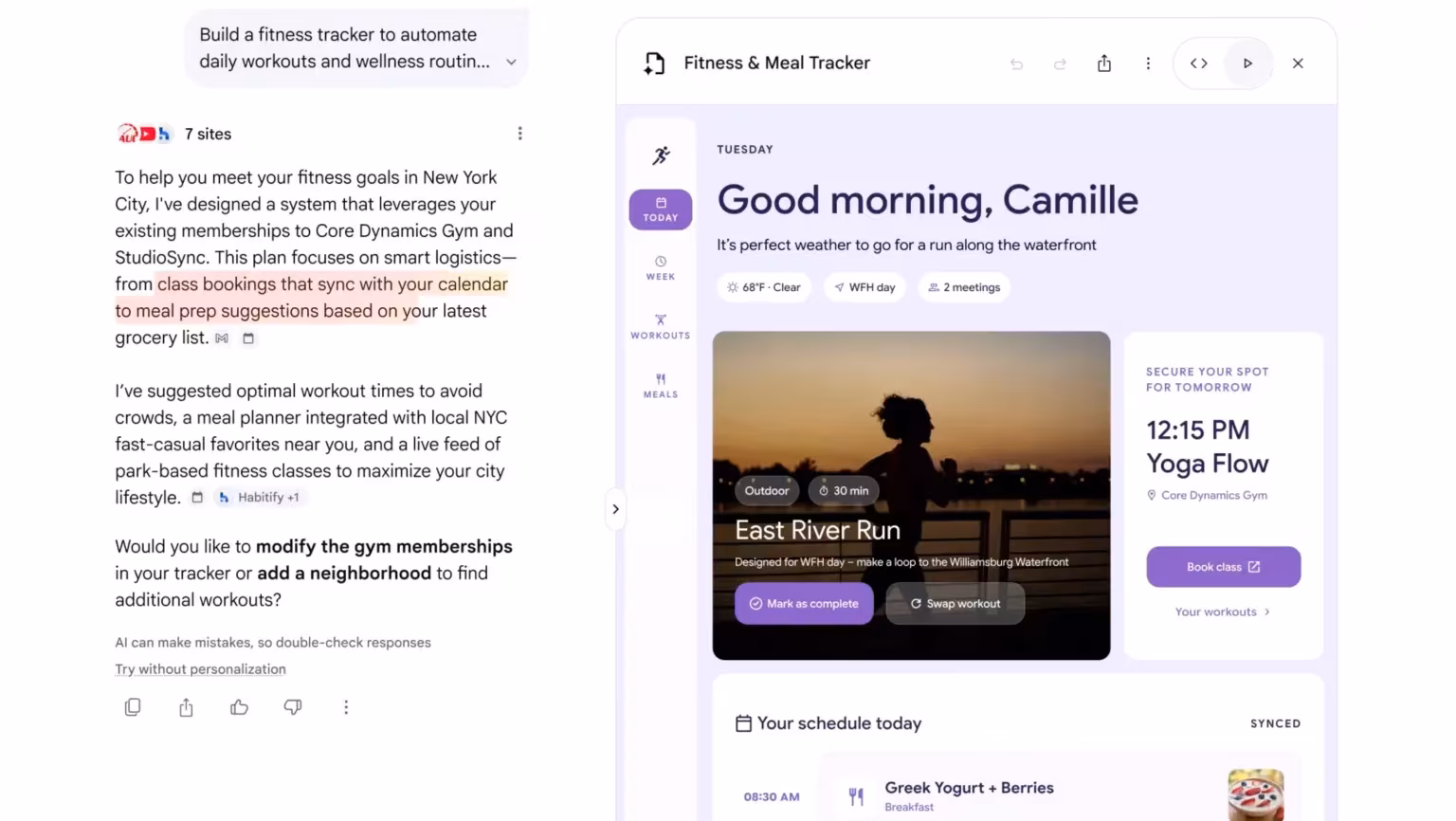 AI coding agent in Google search interface