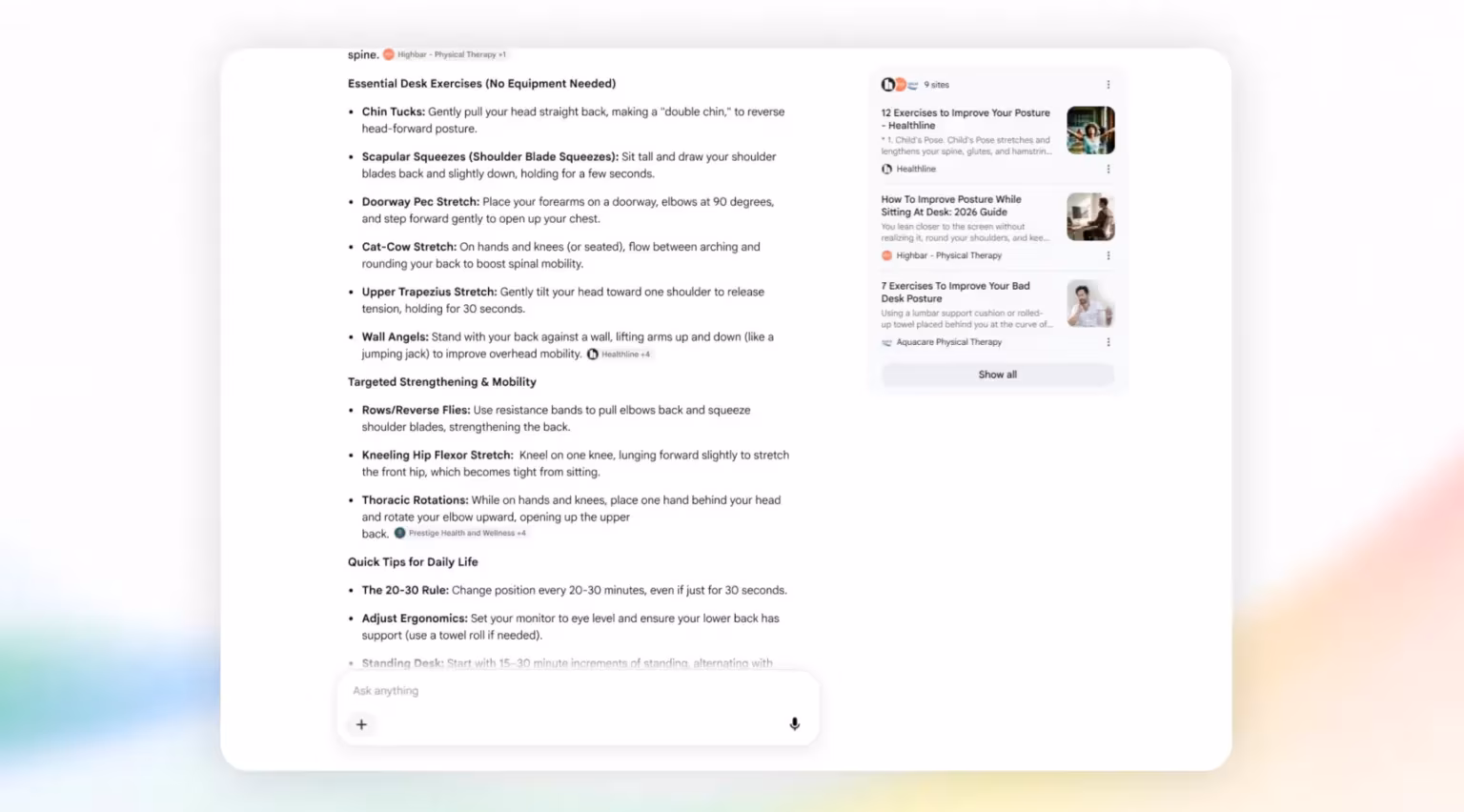 Google AI Search interface