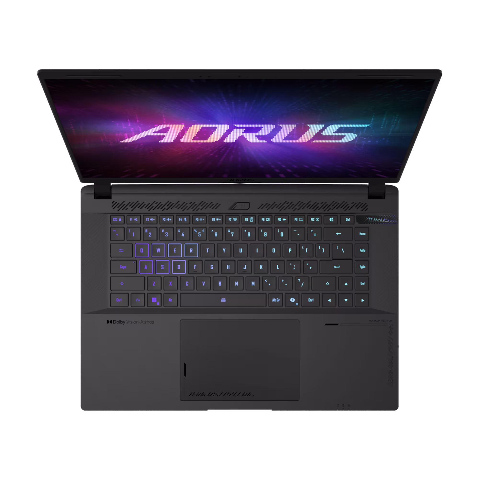 AORUS MASTER 16 2026 keyboard with RGB lighting