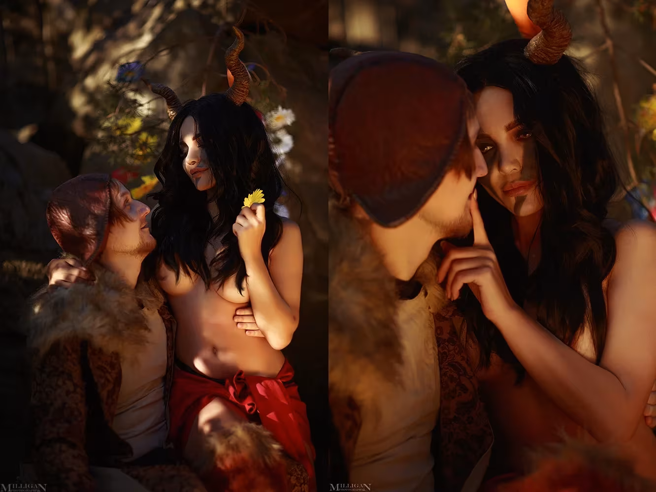 Succubus cosplay with horns and ears by Russian cosplayer
