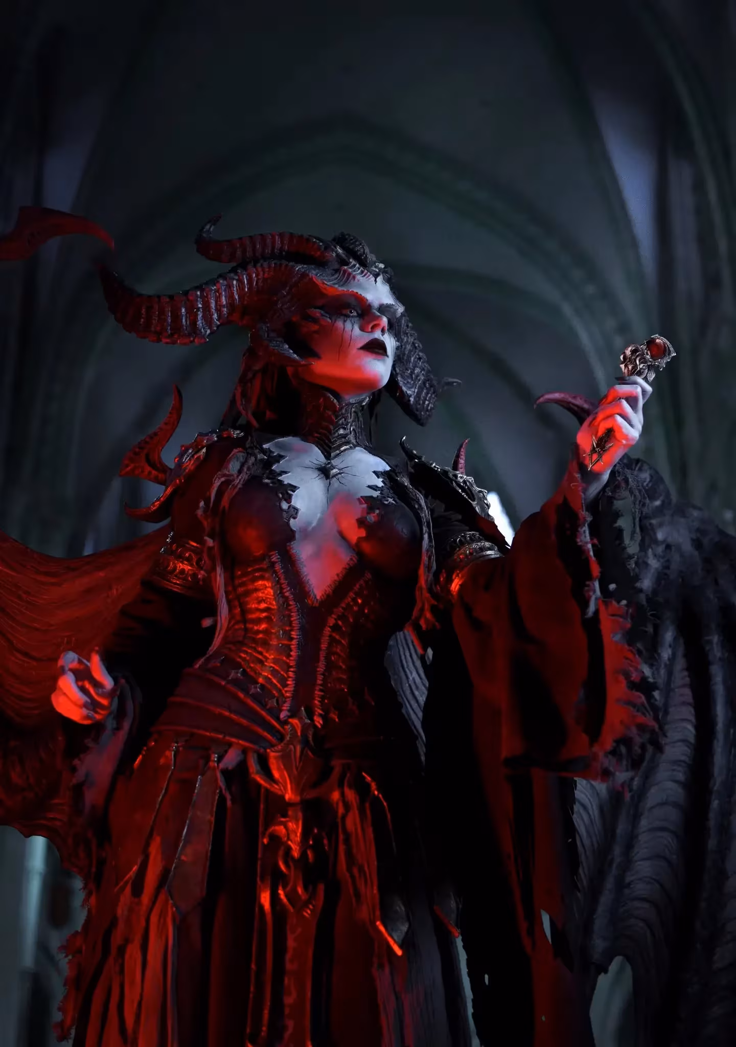 Lilith cosplay from Diablo 4 by Cinderys Mother of Sanctuary