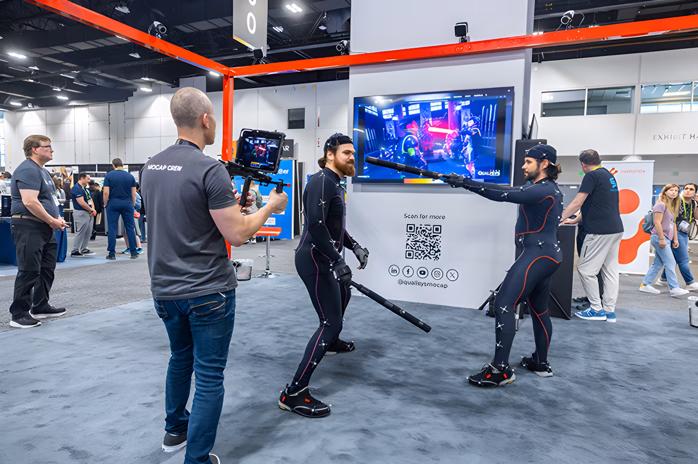 Researchers in costumes at gaming conference