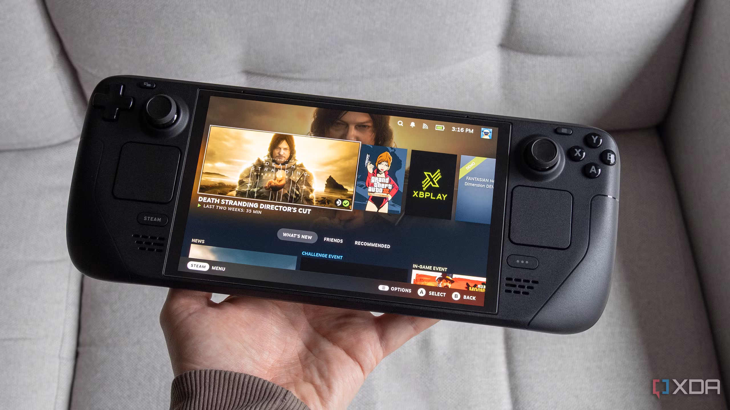 Steam Deck OLED handheld gaming device