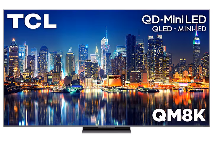 TCL QD-Mini LED TV with night cityscape