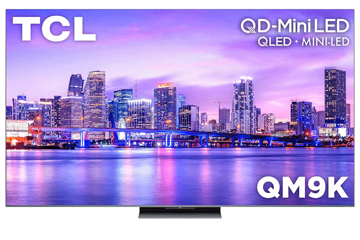 TCL QD-Mini LED TV with cityscape