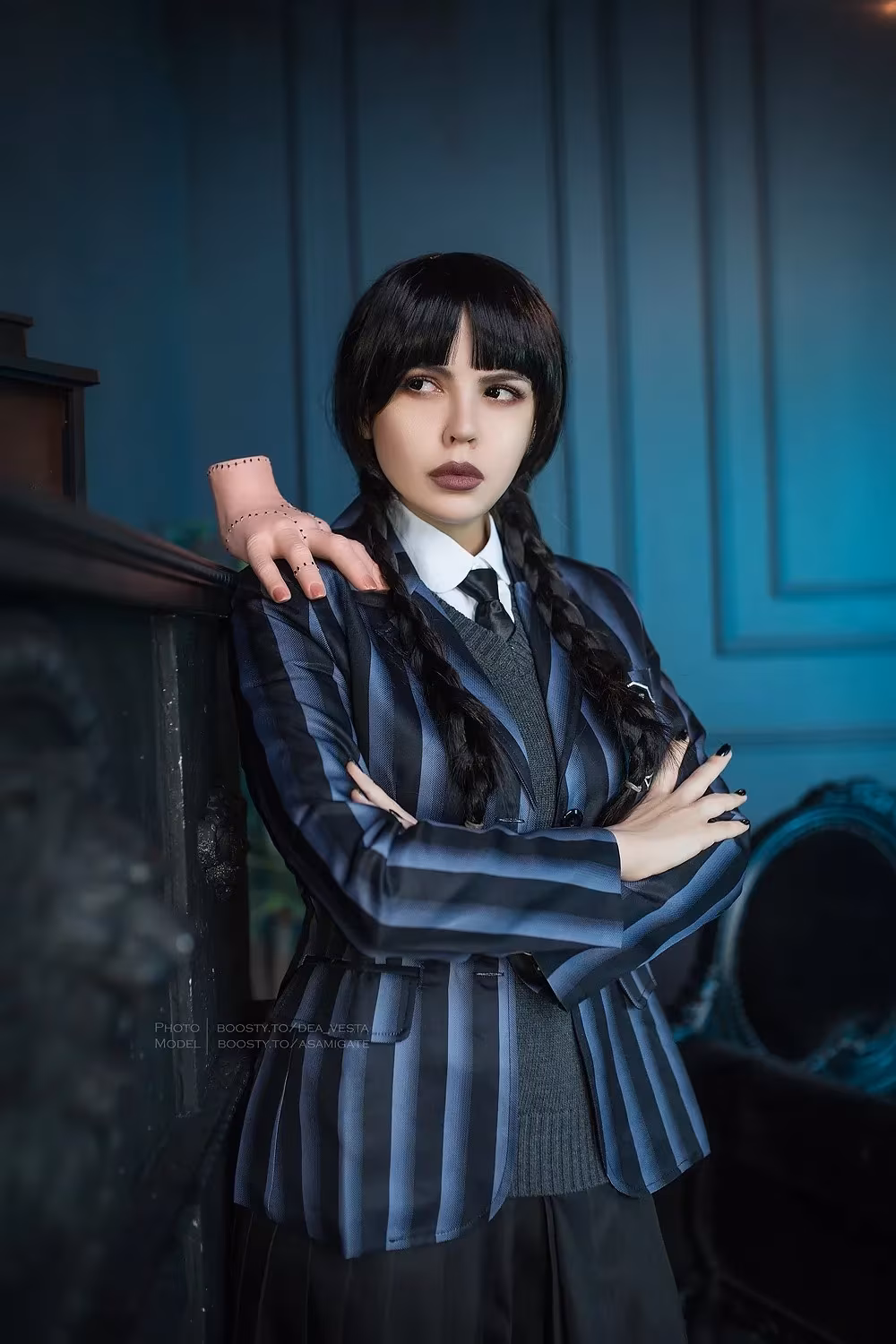 Russian model's revenge themed Wednesday cosplay Netflix
