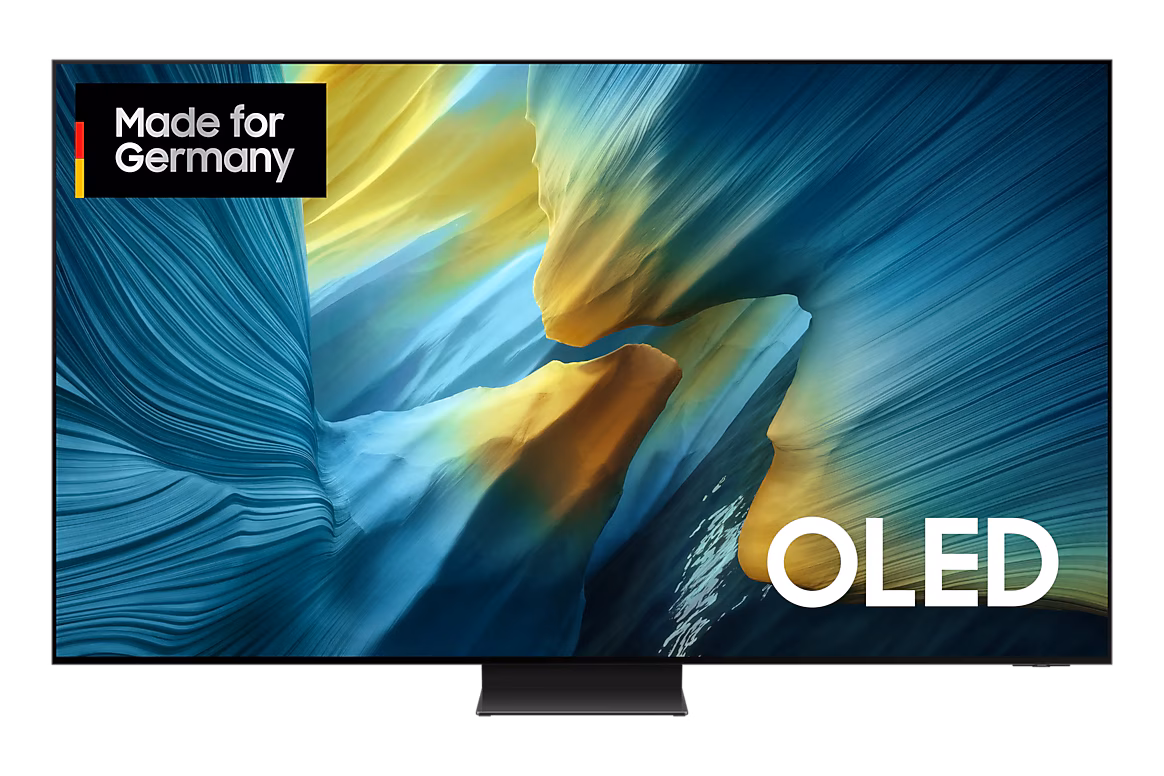 OLED TV displaying vivid colors and waves