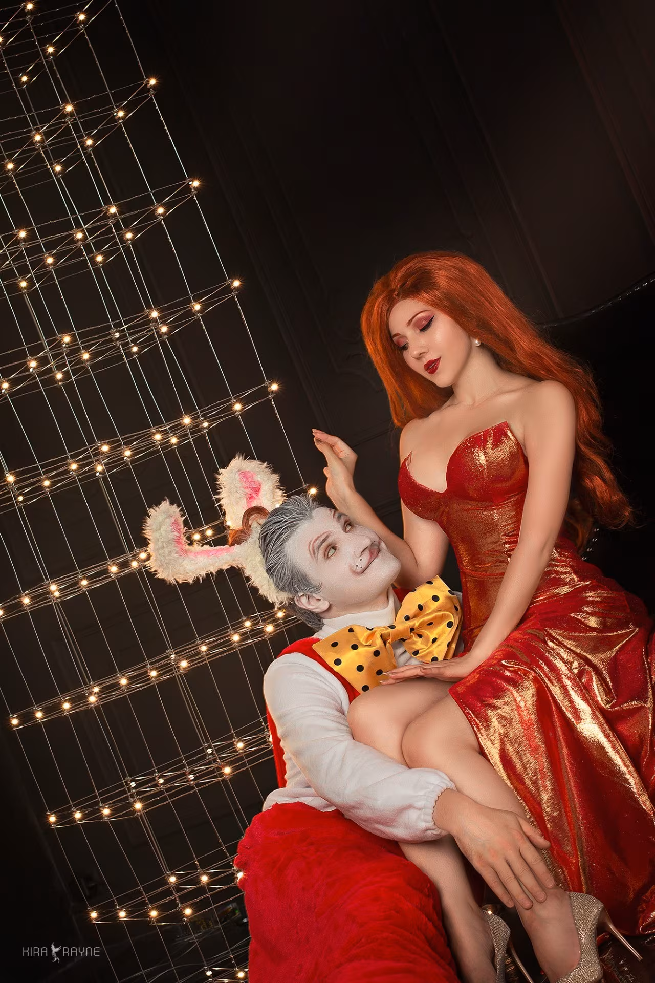 Tanyusha Varvarina dressed as Jessica Rabbit from Who Framed Roger Rabbit