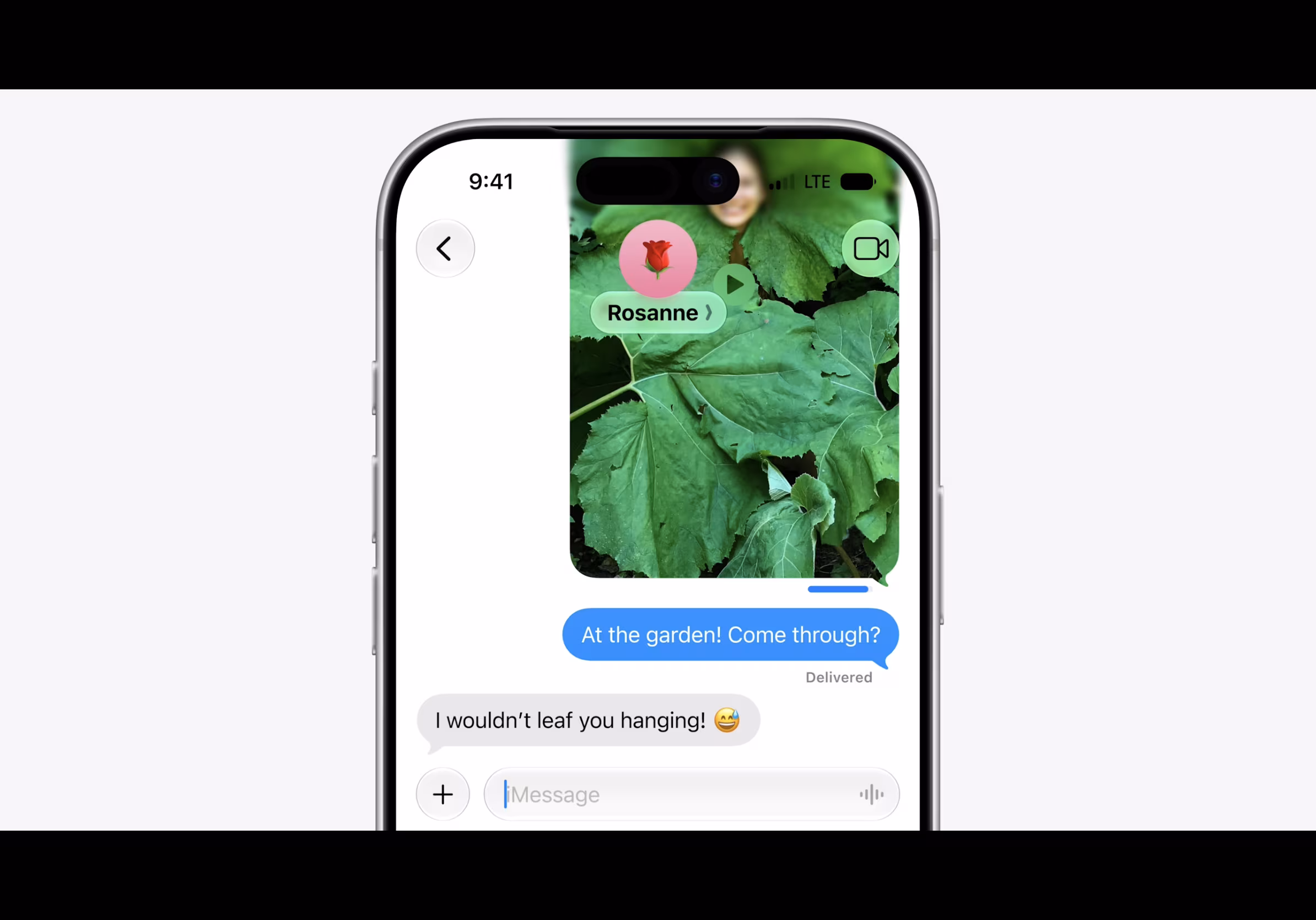 Message in iPhone messenger with updated iOS 27