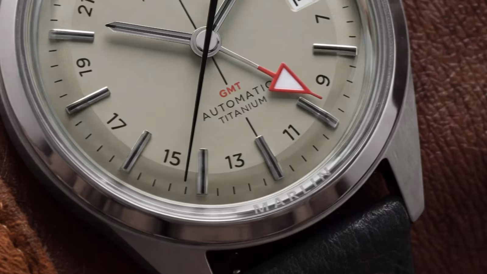 Close-up of Timex Marlin Jet GMT dial