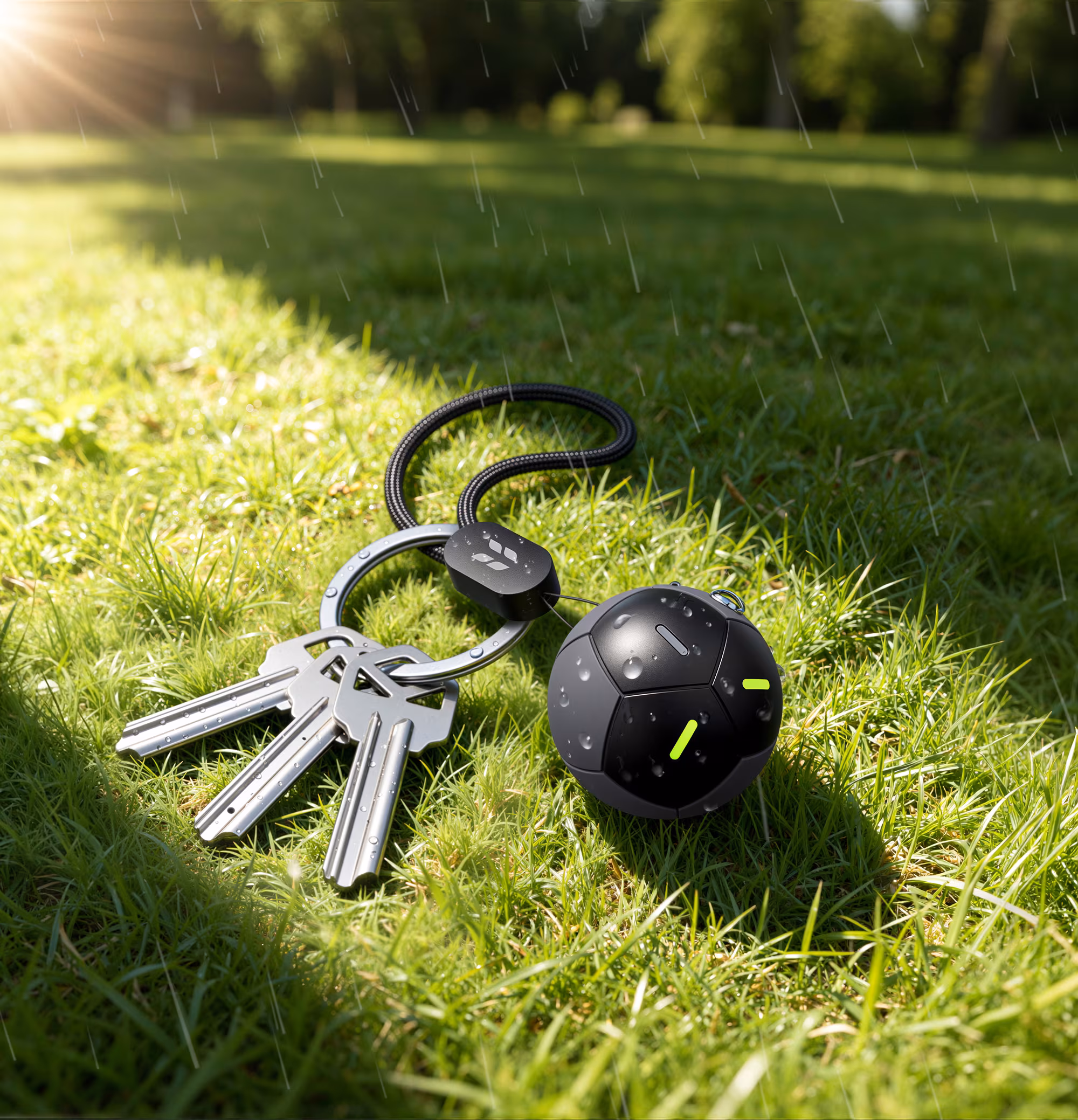 UGREEN tracker for Apple Find My on grass